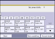 Illustration de l'écran du panneau de commande