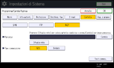 Illustrazione schermata pannello di controllo