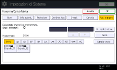Illustrazione schermata pannello di controllo