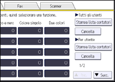 Illustrazione schermata pannello di controllo