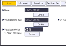 Illustrazione schermata pannello di controllo