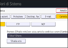 Illustrazione schermata pannello di controllo