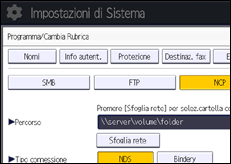 Illustrazione schermata pannello di controllo