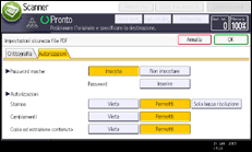 Illustrazione schermata pannello di controllo