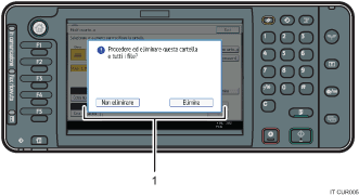 Illustrazione numerata schermata pannello di controllo