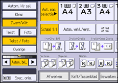 Schermafbeelding bedieningspaneel