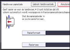 Schermafbeelding bedieningspaneel