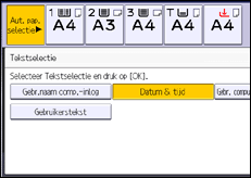 Schermafbeelding bedieningspaneel