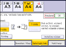 Schermafbeelding bedieningspaneel