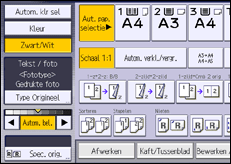 Schermafbeelding bedieningspaneel