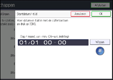 Schermafbeelding bedieningspaneel
