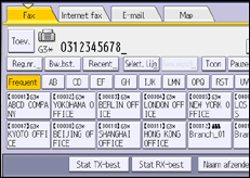 Schermafbeelding bedieningspaneel