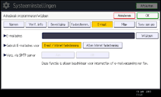 Schermafbeelding bedieningspaneel