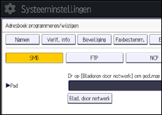 Schermafbeelding bedieningspaneel