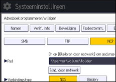 Schermafbeelding bedieningspaneel