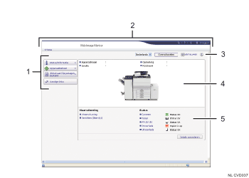 Schermafbeelding van internetbrowser (afbeelding met genummerde verklaringen)
