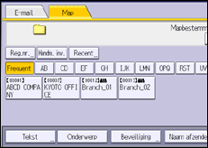 Schermafbeelding bedieningspaneel
