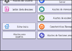 Ilustración de la pantalla panel de mandos