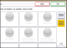 Ilustración de la pantalla panel de mandos