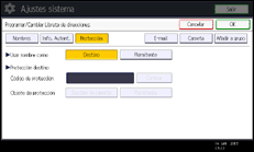 Ilustración de la pantalla panel de mandos
