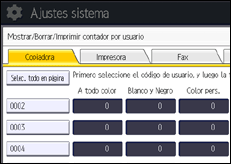 Ilustración de la pantalla panel de mandos