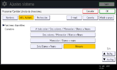ilustración de la pantalla del panel de operaciones