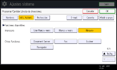 ilustración de la pantalla del panel de operaciones