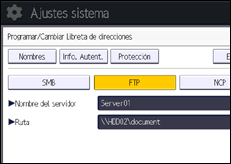 Ilustración de la pantalla panel de mandos