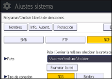 Ilustración de la pantalla panel de mandos