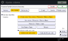ilustración de la pantalla del panel de operaciones