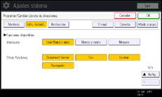 ilustración de la pantalla del panel de operaciones