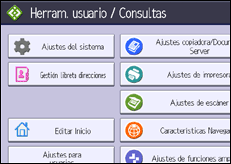 ilustración de la pantalla del panel de operaciones