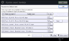 Ilustración de la pantalla panel de mandos