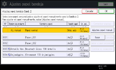 Ilustración de la pantalla panel de mandos 