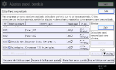 Ilustración de la pantalla panel de mandos