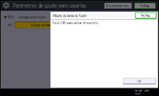 Ilustración de la pantalla panel de mandos