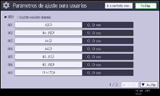 Ilustración de la pantalla panel de mandos