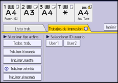 Ilustración de la pantalla panel de mandos