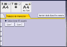 Ilustración de la pantalla panel de mandos