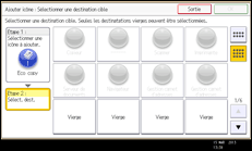 Illustration de l'écran du panneau de commande