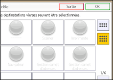 Illustration de l'écran du panneau de commande