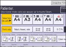 Illustration de l'écran du panneau de commande
