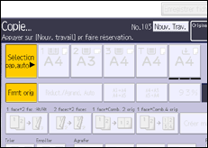 Illustration de l'écran du panneau de commande