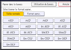 Illustration de l'écran du panneau de commande