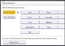 Illustration de l'écran du panneau de commande