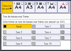 Illustration de l'écran du panneau de commande