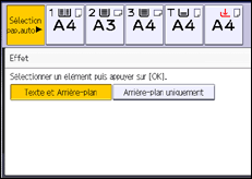 Illustration de l'écran du panneau de commande