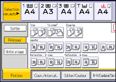 Illustration de l'écran du panneau de commande