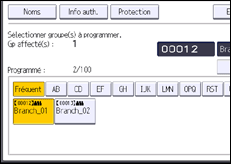Illustration de l'écran du panneau de commande