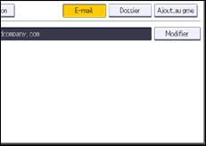 Illustration de l'écran du panneau de commande